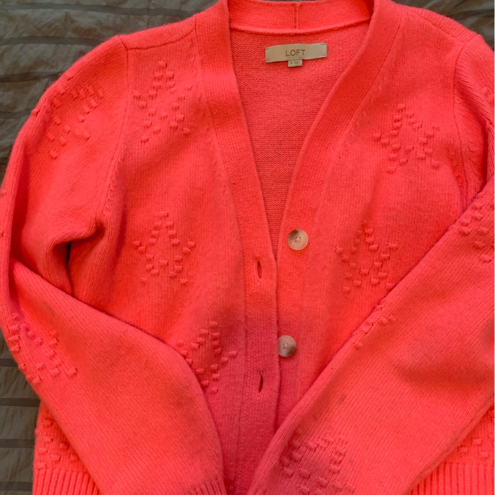 LOFT Bright Coral Sweater